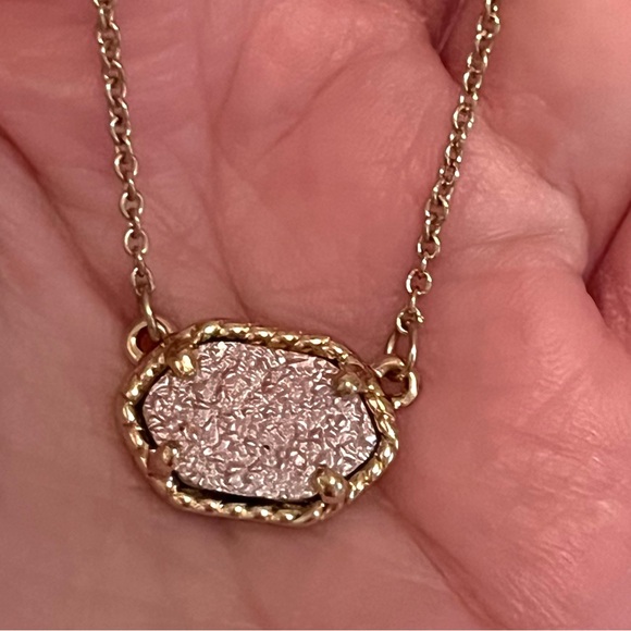 Pink Graphite Druzy Necklace - Picture 1 of 4